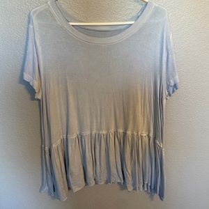 Cute distressed blue babydoll shirt